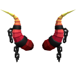 Demonic Blackened Flame Chained Horns
