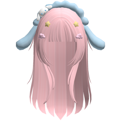 Long Hair Pink Cynnamoroll w/clip Roblox item
