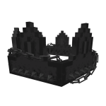 Onyx Black Goth Chained 8-Bit Crown