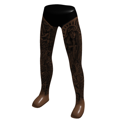 Legs Black Tatto Full
