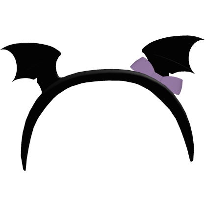Preppy Pastel Goth Bat Wings Headband (Purple) Roblox item
