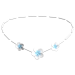 🍀Summer Flower Bead Necklace (Blue)