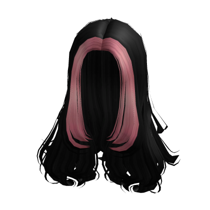 Venice Girl Layered Hair in Black and Pink Roblox item