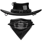 Goth Cowboy Hat with Scarf