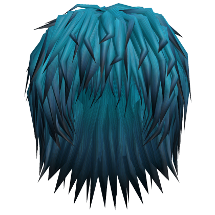 realistic spikey messy emo faded teal hair