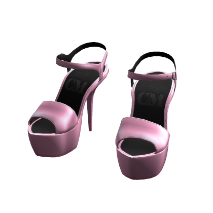 High Platform Heels - Baby Pink