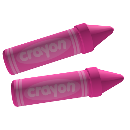 ♡ ꒰ cute tweencore hot pink crayon hair clip Roblox item