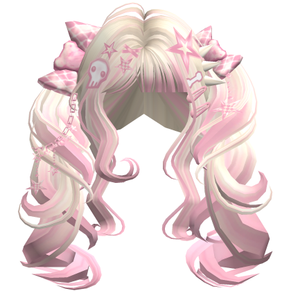♡ Scene Fluffy Gyaru Pigtails (Pink Beige)