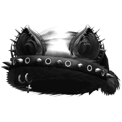 EMO Scene Cat Ear Studded Christmas Hat White