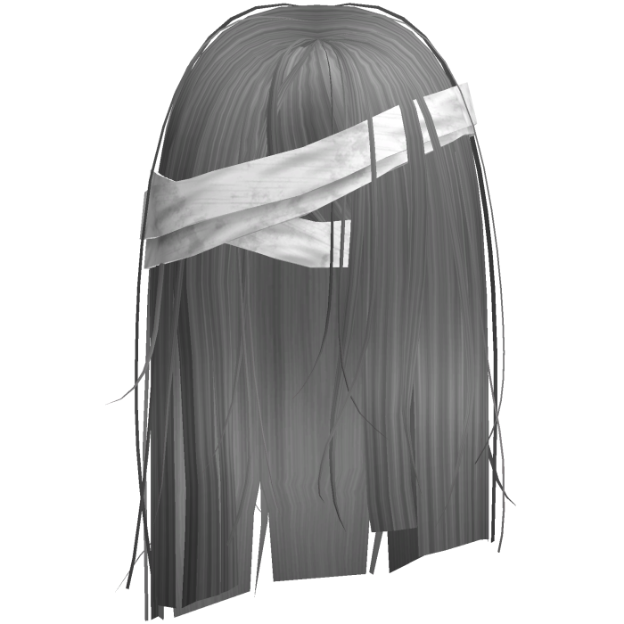 Horror Gray Short Hair w White Bandages