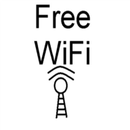 Free WiFi sign Roblox decal