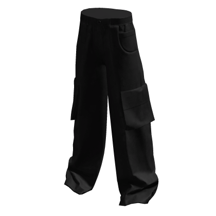 Baggy Black Cargo Pants thumbnail