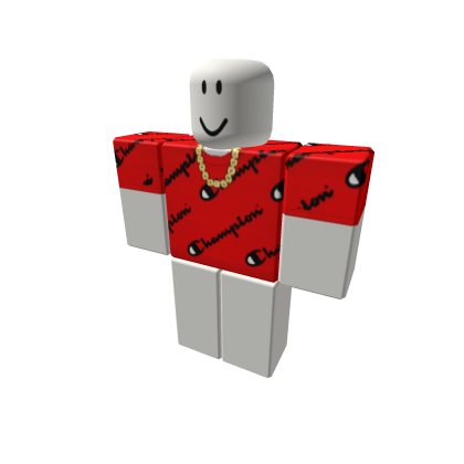 🔥Red Champion Shirt w Chain🔥