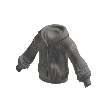 Oversized Zip-Up Hoodie (Gray)