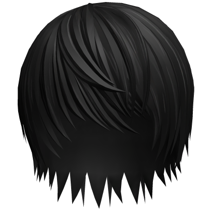 Black Messy Layered Side Swept Hair Roblox item