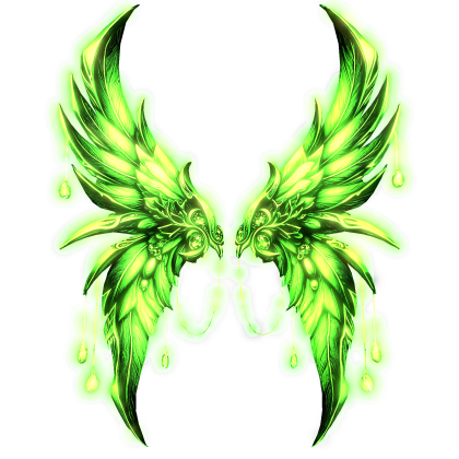 Glowing Butterfly Wings (Emissive) - Green Roblox item
