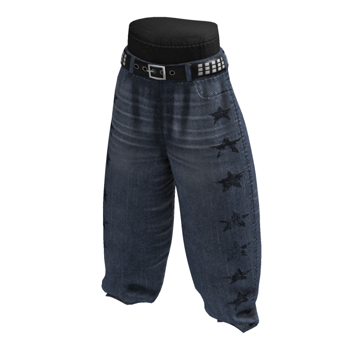 Star Baggy Pants — Blue