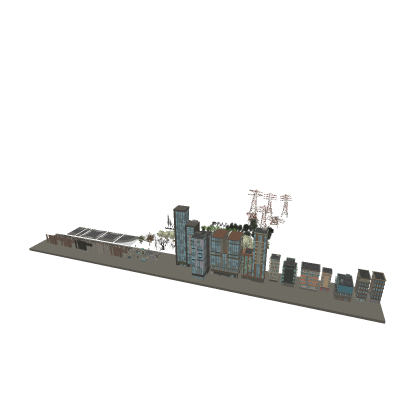 building kit with nature and city 