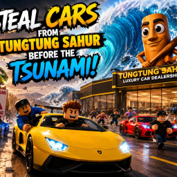 🌊 Steal Cars from TungTung Sahur Tsunami 🚗