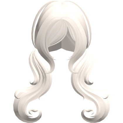 cutesy swirly soft wavy pigtails in beige Roblox item