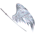 Fallen Ghoul Wing & Katana: Cotton Candy