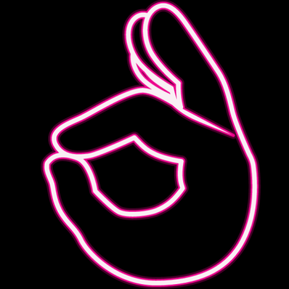 Neon Emoji hand Roblox decal