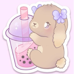 Boba tea bunny cute