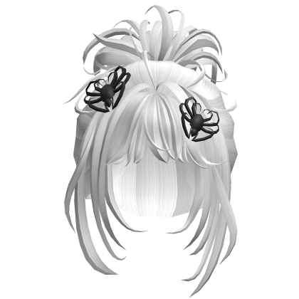 Butterfly Clip Bun Hair - White