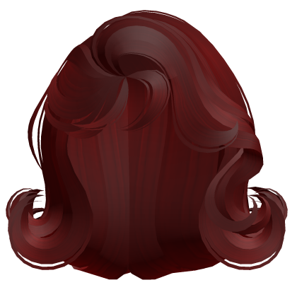 bouncy blowout bob hairstyle in red Roblox item