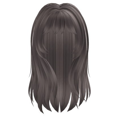 Long Wavy Cute Girly Bangs Hair Grey Roblox item