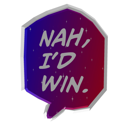 Hollow Purple Nah, I'd Win. Cartoony Text Bubble Roblox item