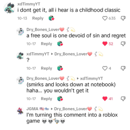 goofy comment ☠️