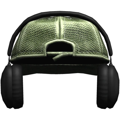 Y2K Distressed Backwards Cap w/ Headphones Beige | Roblox Item