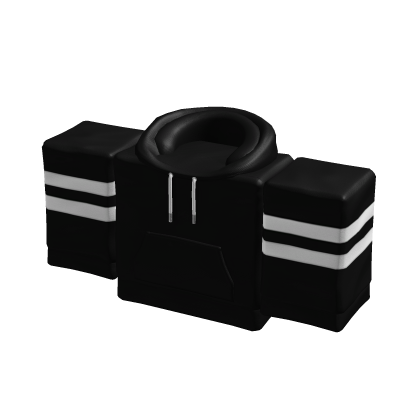 Striped Arms Black Hoodie 1.0