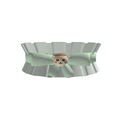 ♡ Kawaii cute Kurimanju green ruffled choker thumbnail