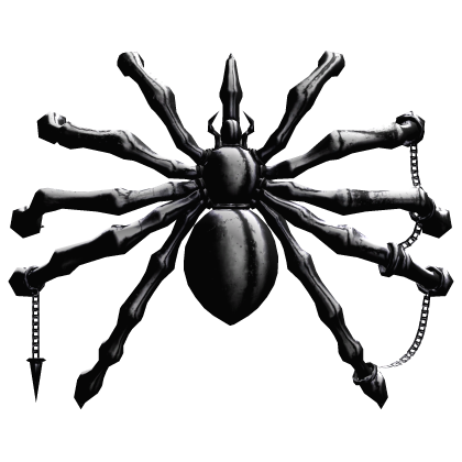 Chrome Spider Backpack |Arachnid Goth Chains Spike Roblox item