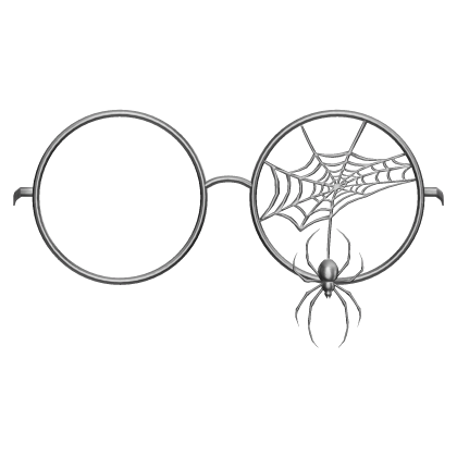 Silver Spiderweb Round Glasses