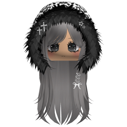White Snow Leopard Hood Girl Dusty Grey