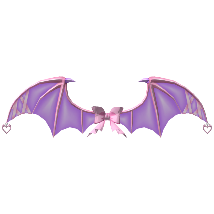 Bat Imp Ribbon Lace Wings - Cute Purple Pink