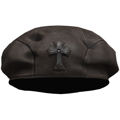 Military Chrome Cross Beret in Brown Roblox item