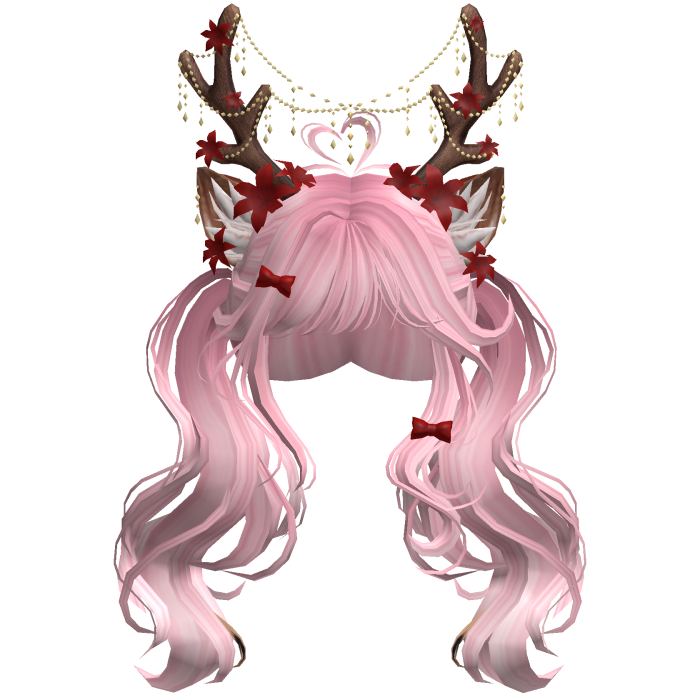 Ethereal Christmas Fairy Fawn Pigtails w/ Antlers