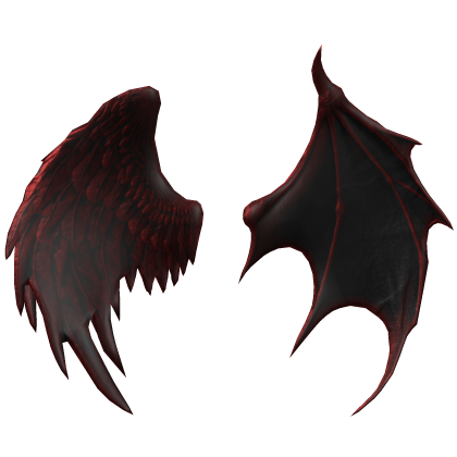 Divine Angel&Devil Duality Wings (Black&Red) Roblox item