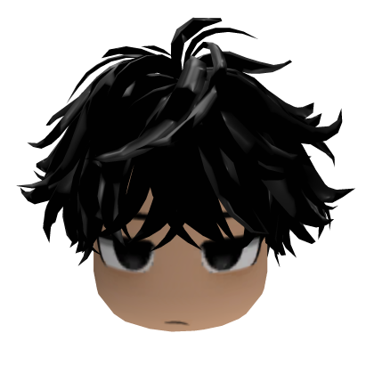 Cute Y2K emo black hair anime boy Roblox item