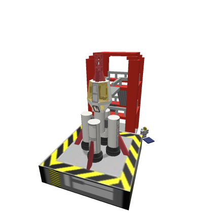rocket ship w/ space suit