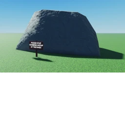Baseplate with a rock icon
