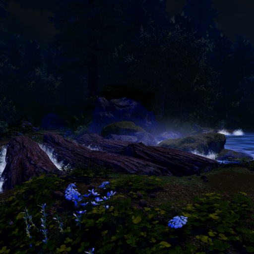 Realistic Forest Demo but it's night