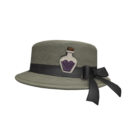 White Top Hat Potion Bow Ribbon