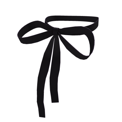 Dainty Black Ribbon Bow Choker Roblox item