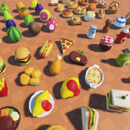 64 Free Low Poly Food Prop Models