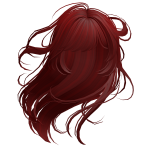Red Anime Lost in the Wind Hair